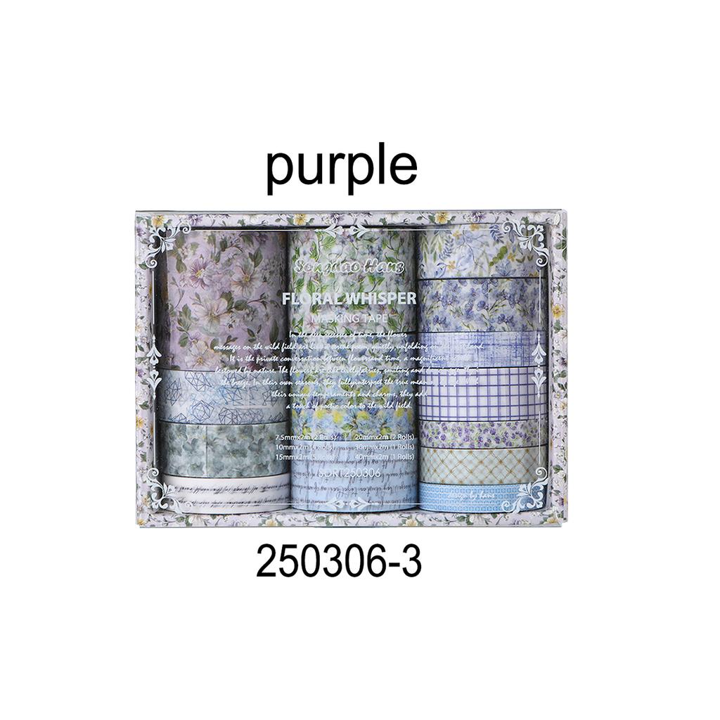 15 Rolls/box Plant Floral Washi Tape Set for DIY Decoration Notebooks Stationery