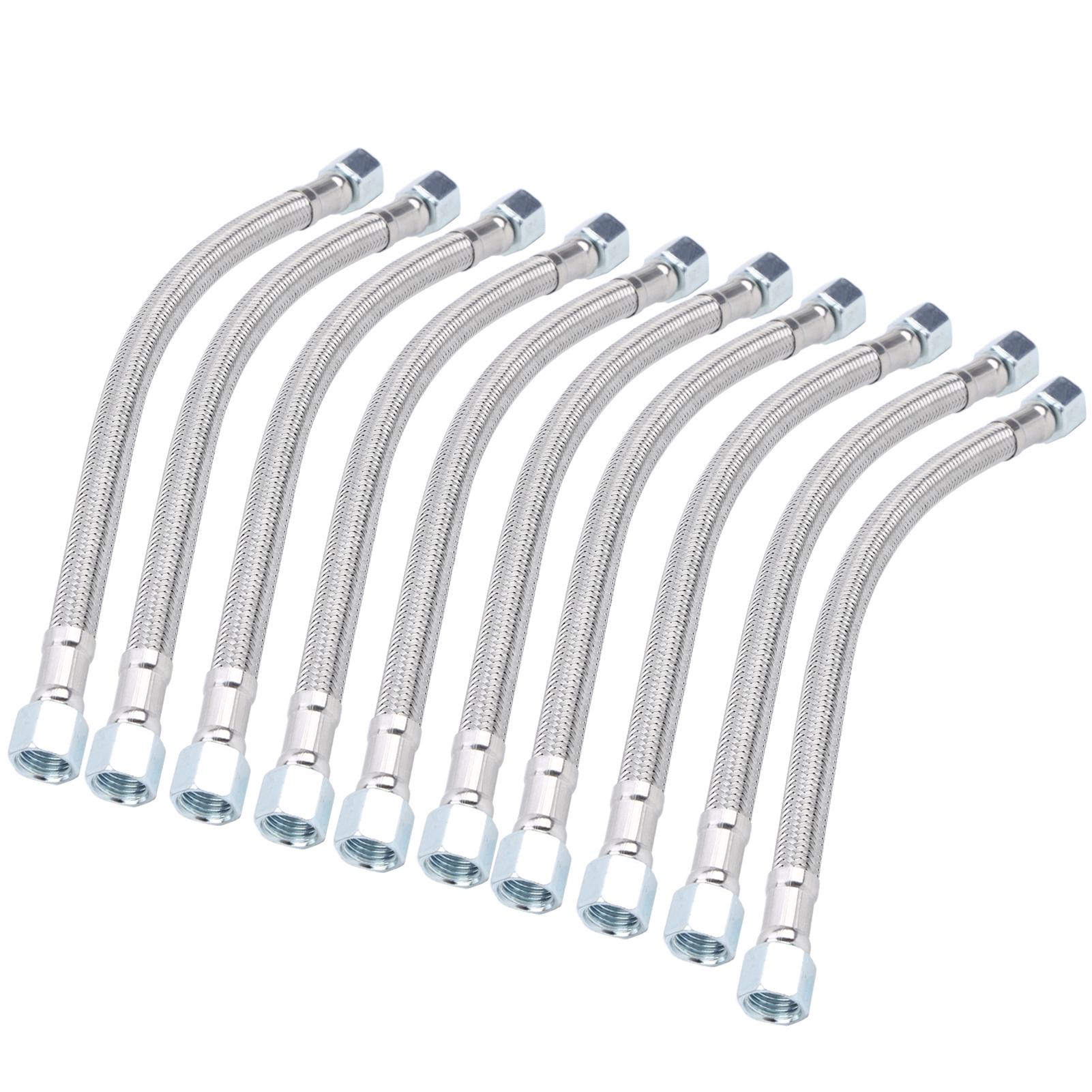 

10 шт., 14 х 1,5 мм, гибкий металлический шланг, литой стальной шланг для машины сжатия воздуха, 28 см