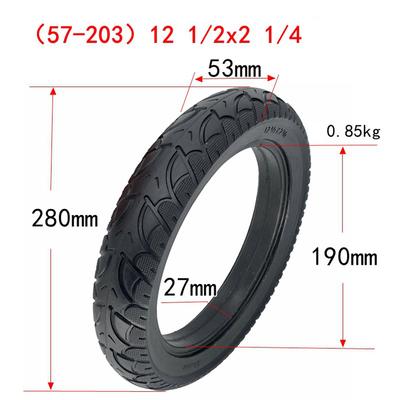 Rubber Solid Tyre 12 1/2x2 1/4(57-203) 12.5x2.125 850g