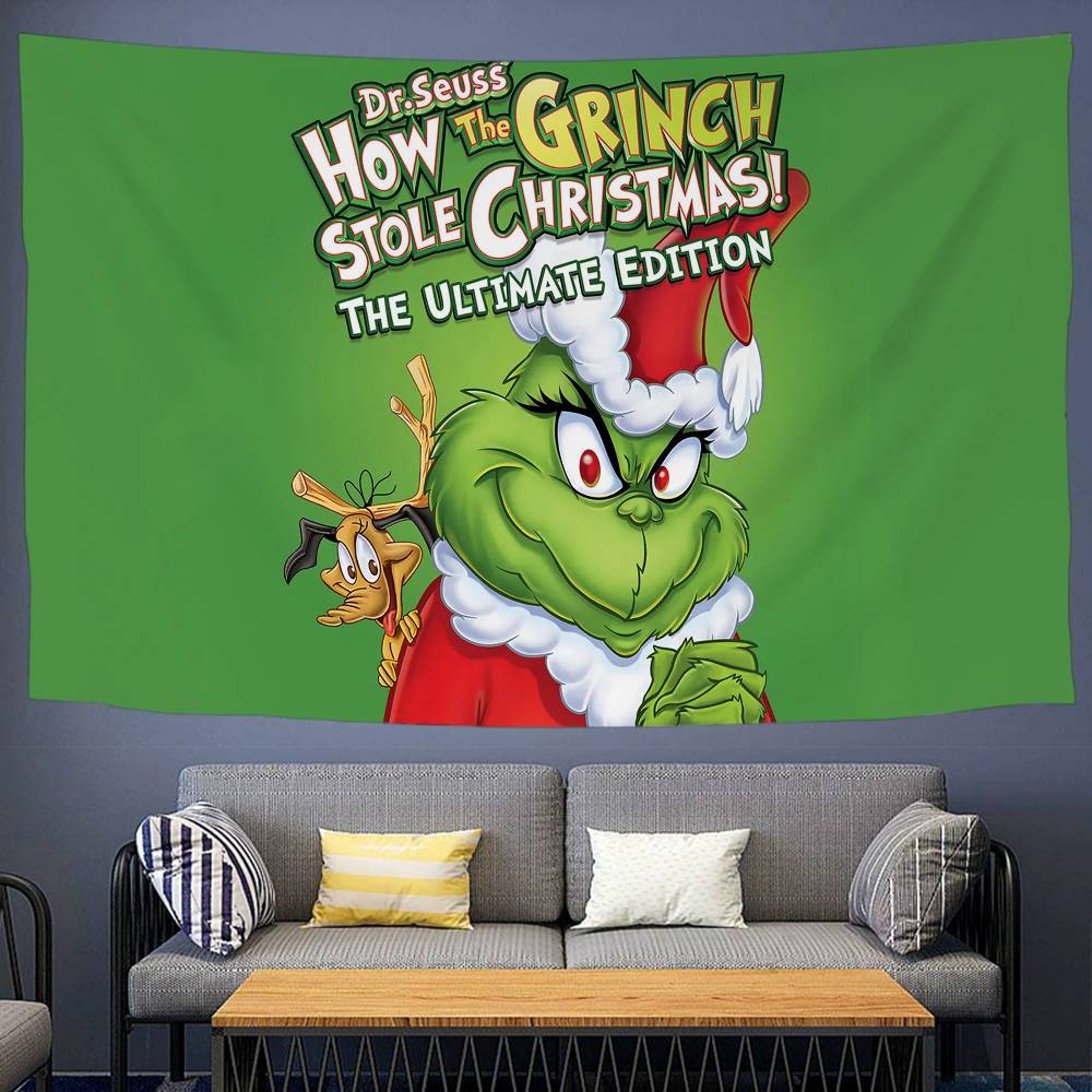 Film The GGrinch CChristmas Cartoon Tapestry Bohemian Wall Tapestries Mandala Home Decor