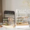 Convenient and Stylish Wood Storage Shelves Stylish Metal Jewelry Display Stand for Earrings Bracelets and Necklaces