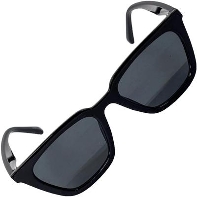 Lunettes de soleil carrées FashionBerry noires et fumées avec UV Noir épais 3 et verres colorés pour hommes et design élégant et léger pour le et
