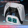 For PS 5 Controller Charger with Clock Display Charging Station Multifunctional Game Controller Charging Dock for PS 5 Accessory