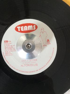 Disque 7 pouces ALTON ELLIS / TEAMS ALLSTARS - Got A Letter / Vibes Riddim EB64 Teams UK 2008 UK Reggae, Ska & Dub