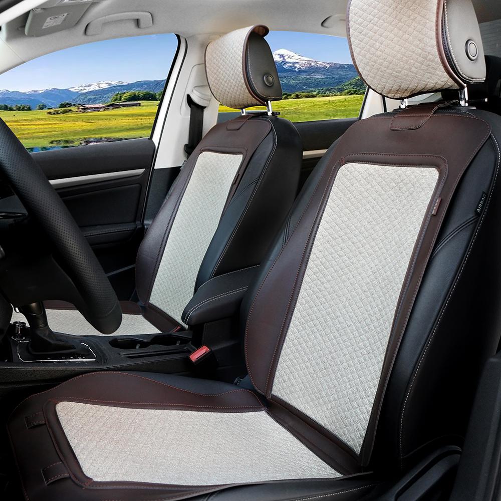 

Универсальный чехол на сиденье автомобиля, кожаная автомобильная подушка, льняные дышащие чехлы на сиденья грузовика, авто плащ, защита от износа, оригинальный автомобиль