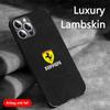 Suede Car Emblem All-inclusive Phone Case Cover For Ferrari Badges for iPhone 11 12 13 14 15 16 17 Pro X XR XS Max Mini 7 8 Plus
