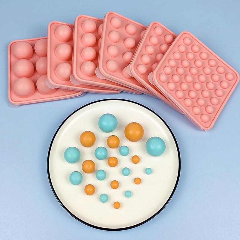 9/16/25/36 Gniazd Okrągłe Kulki Formy do Czekolady z Pokrywką Silikonowe Spożywcze Nieprzywierające Cukierki Ciasto Kostki Lodu Akcesoria do Pieczenia