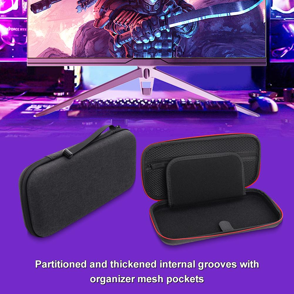 Game Console Storage Case with 2Pcs Tempered Glass Screen Protector Film Anti-Scratch Portable Travel Organiser Bag for Switch 2