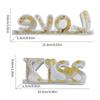 Letters Resin Mold DIY Crafts Epoxy Casting Molds Kiss Love Silicone Mould Home Decorations Handmade Valentines Day Gift