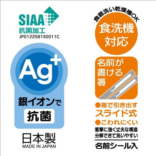 Skater Lunch Box Trio Set Chopsticks Spoon Fork Ania Kingdom Ania Children's Antibacterial Treatment Easy To Open Sliding Type Made In Japan TACC2AG-A