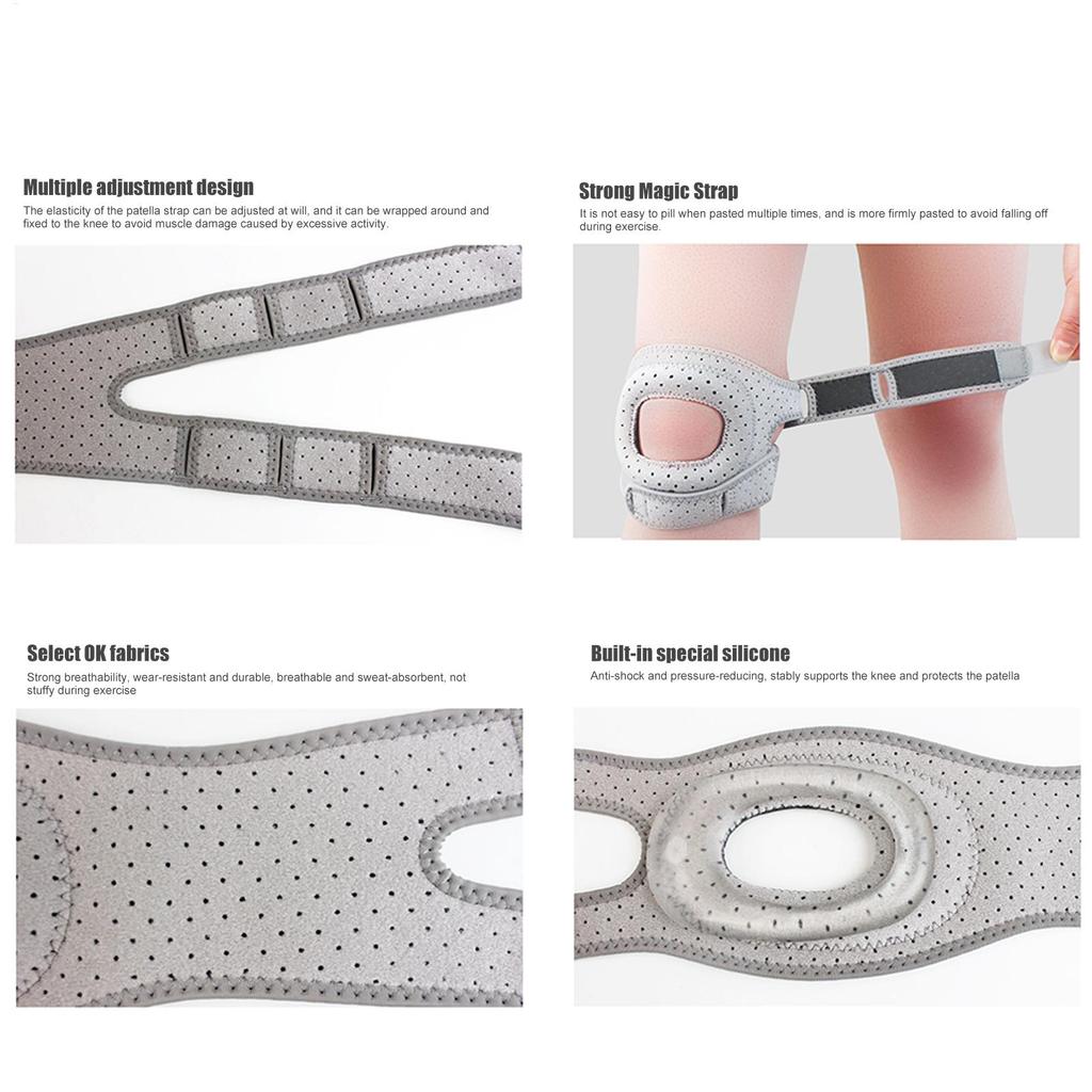 1Pcs Adjustable Patella Knee Straps, Knee Brace Patella Stabilizer For Knee Pain Relief, Running, Tennis,Jumping,Tendonitis