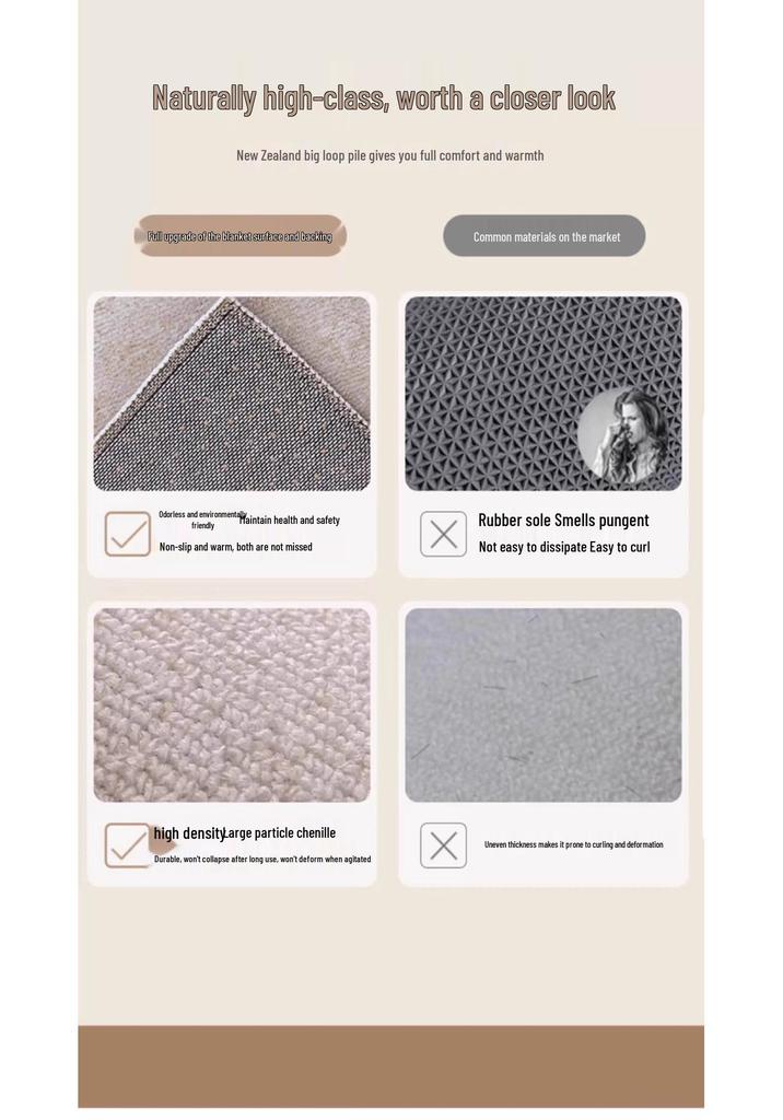 High-End Japanese Round Carpet for Chair and Sofa: Multi-purpose Swivel Chair, Study Rocking Chair, Foot Mat, Bedroom and Living Room.