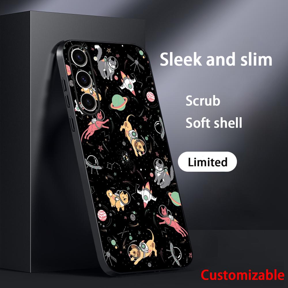 Cat Universe Cute Fashion Design Phone Case For Samsung Galaxy S26 S25 S24 S23 S22 S21 Plus Ultra Note20 Soft Black
