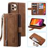 Wrist Lanyard Retro Leather Wallet Case for Xiaomi 12 Ultra 11T Pro 11 Lite 10T 10 Multi 9 Card Slot Zipper Pocket Flip Cover