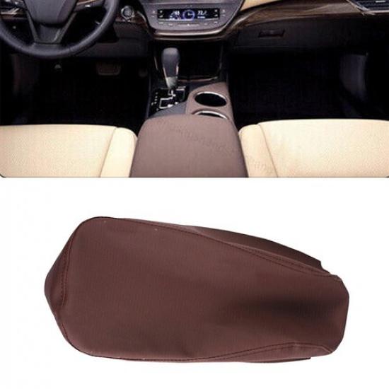 Car Synthetic Leather Armrest Center Console Lid Cover For 13-18 Toyota Avalon