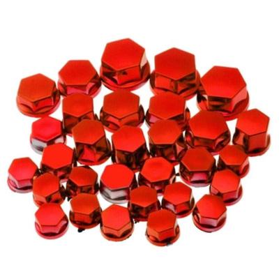 8-20mm Schrauben 30 Stück/Set Motorrad Schraubenmutter Kappen Motorrad Bolzen Abdeckung Dekoration passend für Yamaha Kawasaki Honda Rot