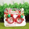 Sequin Christmas Glasses Frame Handmade Elk Antlers Glasses Frame  New Year Dress Up