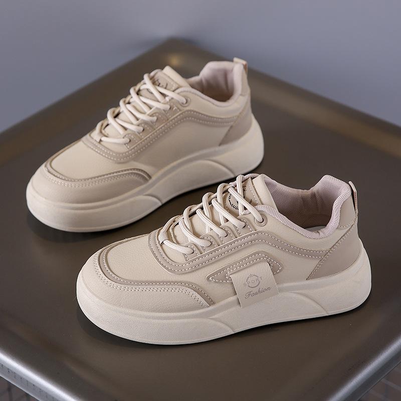 Spring Little White Shoes New Ins Female Students Platform Heightening Sports Board Shoes Casual