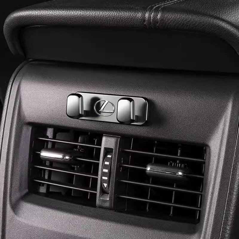 Car Logo Double Hooks Storage Hanging Holder Accessories For Lexus F SPORT GX460 Ct200h IS250 ES 220D IS200 Fsport GS GX IS LS