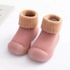 Baby Walking Socks, Autumn and Winter with Thick Velvet and Soft Sole, Anti Slip Shoes for Boys and Girls, Pure Cotton Socks