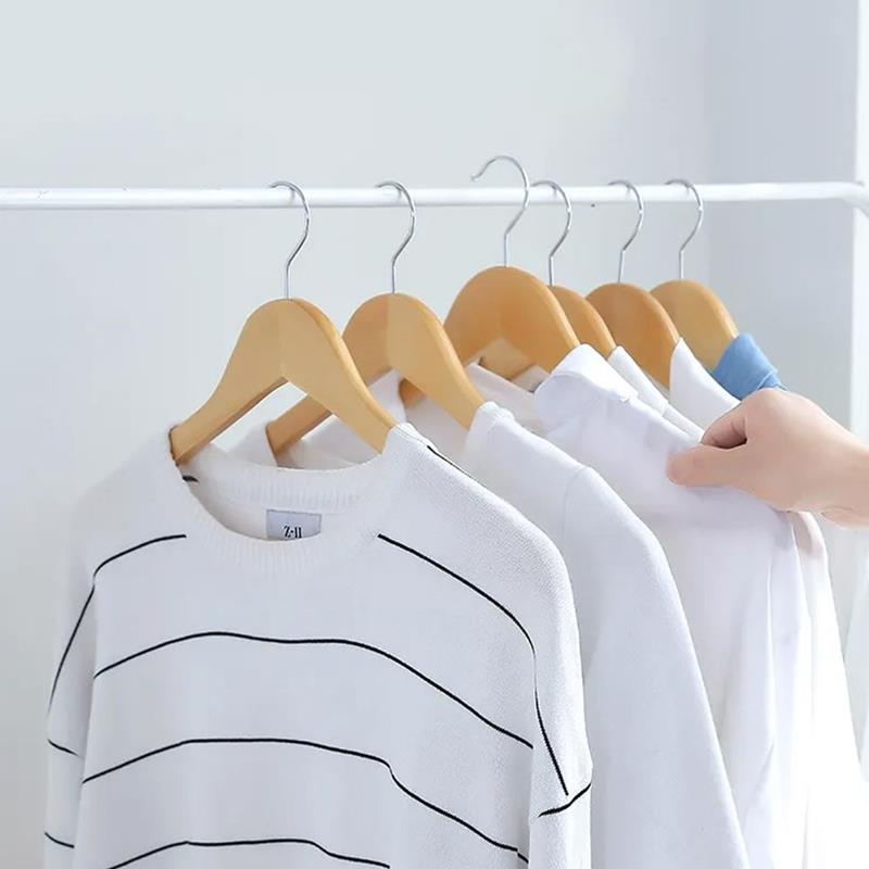 Wooden Hanger Set of 5 Wooden Clothes Hangers for Wardrobe