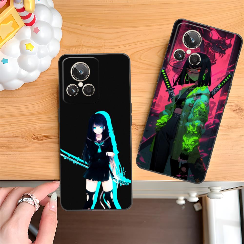 Anime Girl Mobile Phone Case for Realme GT 8 Neo Pro C75 73 71 C67 65 C55 53 C35 31 C20 15 Colorful Printing Cover Pretty