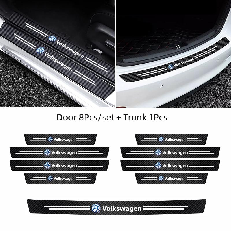 2026 Hot For Volkswagen VW Car Door Sill Protector Sticker Threshold Non-slip Pad Mat For VW GTI Rline Polo Golf 6 7 Passat CC T