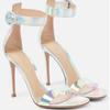 Women's Sandals Summer 2025 Patent Sexy Peep toe Stiletto High Heels Luxury Silver Strappy Wedding Dance Shoes Ladies Big Size