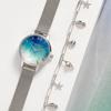 Authorized Distributor [OLIVIA BURTON] Olivia Burton Watch Ladies OB16US63 Under the Sea Midi Wishing Waves Blue Mother of Pearl & Silver Mesh