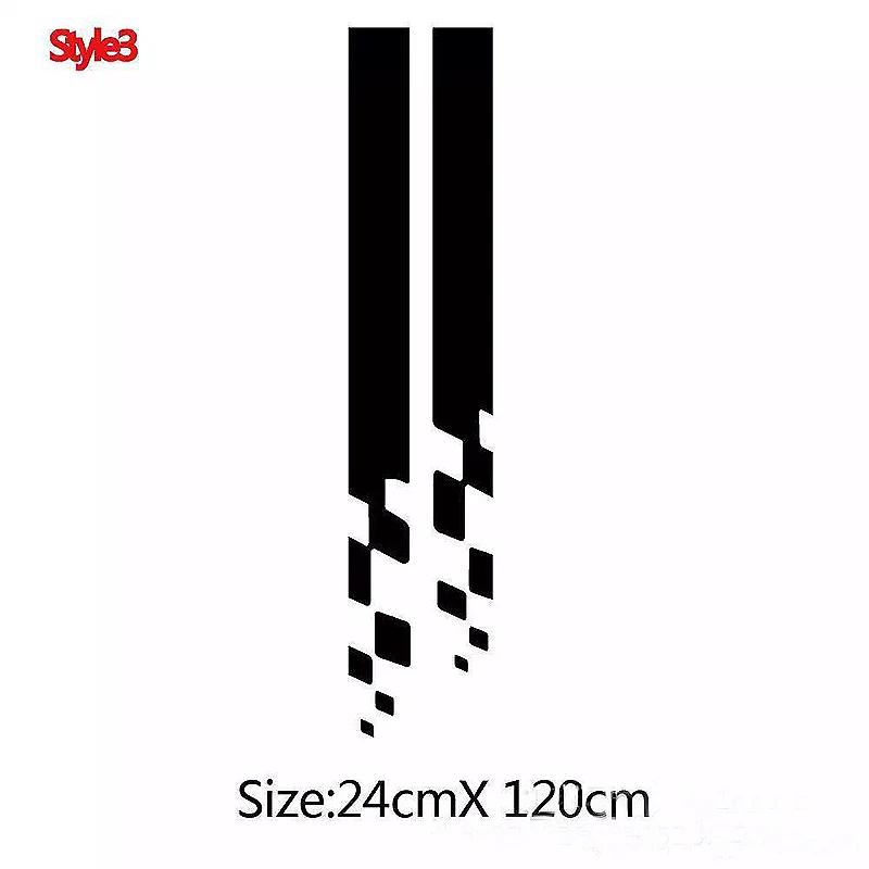 Various Styles Hood Cover Stripe Sunscreen Car Stickers Auto Sport Vinyl Film Cover Scratches Refit Automobile Styling Decals
