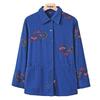 YUZHAOLIN Elderly Women's Embroidered Pure Cotton Cardigan Shirt