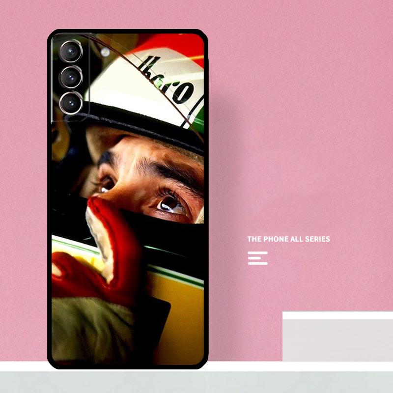 Custodia da Corsa Ayrton Senna Per Samsung Galaxy S22 S23 Ultra S20 S21 FE Note 10 Plus S8 S9 S10 Note20 Ultra Cover