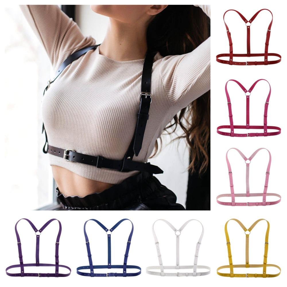 

PU Leather Harness Waist Belt Strap Buckle Body Harness Clothing Accessories Waist Accessories чорний