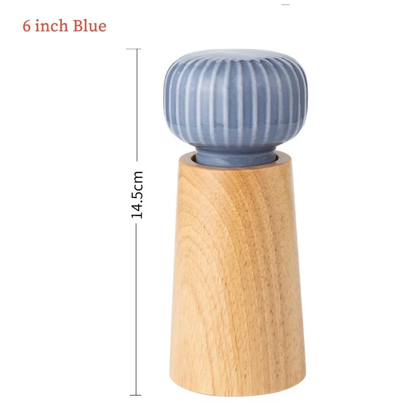 Nordic Style Pepper and Salt Grinder Manual Salt and Pepper Grinder Adjustable Roughness Ceramic Core Salt Grinder