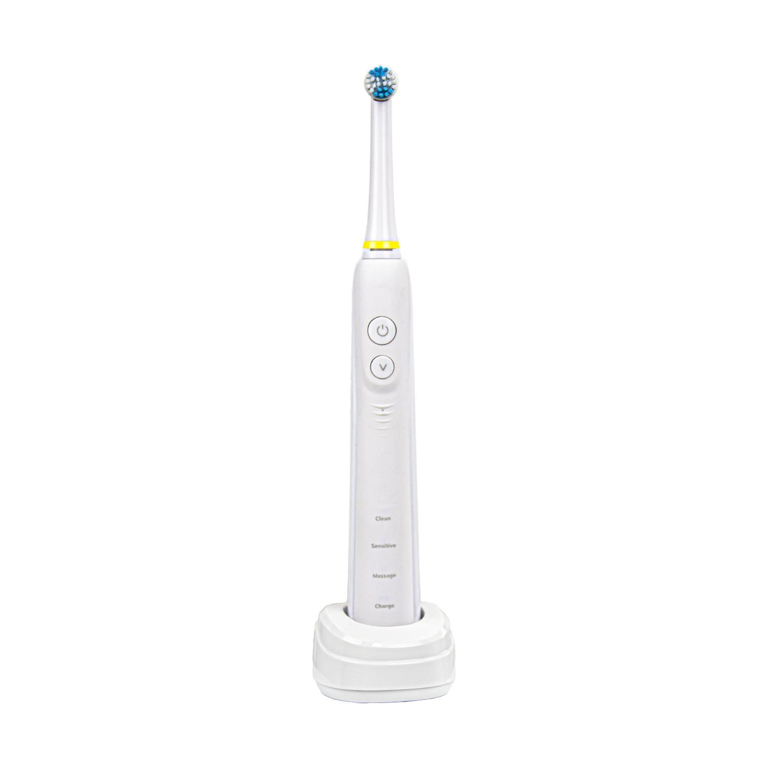 Smart Eco-Friendly IPX7 Waterproof Electric Toothbrush Vibrator with Oscillating & Rotating Features белый
