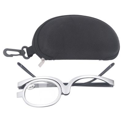 Magnifying Makeup Glasses Single Flip Up Lens Cosmetic Women Reading Glasses with Eyeglass Case