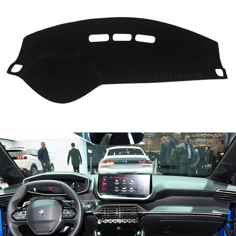 

Для Peugeot 208 2012~2019 Active Allure GTI 2015 Накладка на панель приборов, солнцезащитная накладка, коврик с защитой от УФ-лучей, правостороннее управление Black and Black Edge