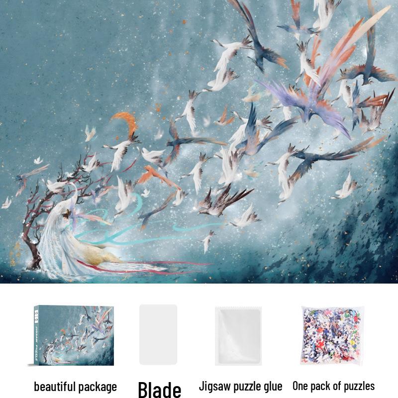 1,000-Piece Cute Healing Jigsaw Puzzle: Adult High-Difficulty Decompression Toy, Educational Gift for Girls