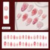 30Pcs Fashionable Press On Nail Showcasing 3D Ice Flowers And Pearls Bows For Instants Glamours