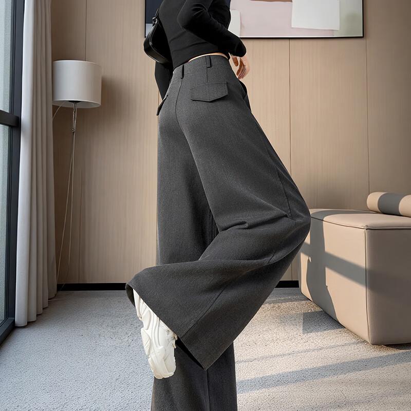 Women's High-Waist Wide-Leg Suit Trousers