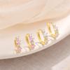 925 Sterling Silver Heart CZ Hoop Earrings for Women Dainty Gold Plated Zircon Huggie Hoops Hypoallergenic Cute Jewelry