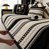 Light  Luxury High Warm Jacquard Tuffed Fleece Anti-Slip Sofa Cover for Living Room Couch Seat Cover, Universal Sofa Slipcover