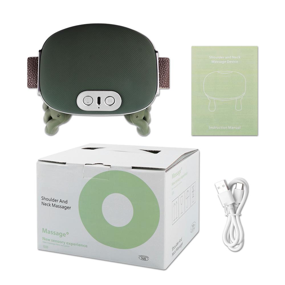 

Electric Neck And Shoulder Muscle Massager Wireless Shoulder And Back Kneading Massage Shawl Neck masajeador Relax back Relie зелёный