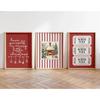 3pcs/set of Minimalist Red Merry Christmas Quotes Canvas Print Winter Snow Hut Wall Art Posters for Modern Christmas Home Decor