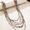 Nouveau Style Européen Américain Vente Chaude Sur Amazon Collier Fait Main en Perles de Rocaille Chaîne de Pull Colorée Mode Pour Femmes