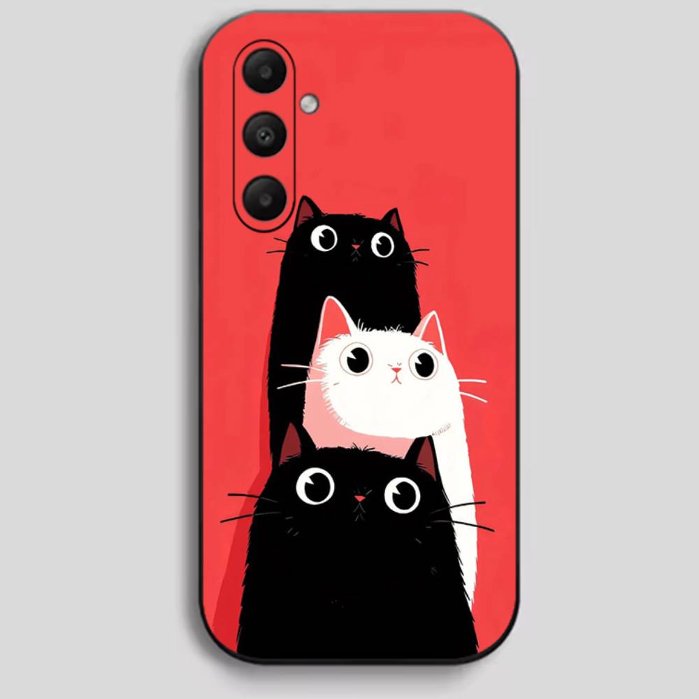 

Black Cat Black Soft Silicone Phone case for Samsung Galaxy A22,23,24,25,26,30,30s,31,32,33,34,35,36,42,50,51,52,53,54A55 20 Samsung A71 4G 5G