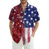 Men's Casual Casual Independence Day Print Short-sleeved Shirt