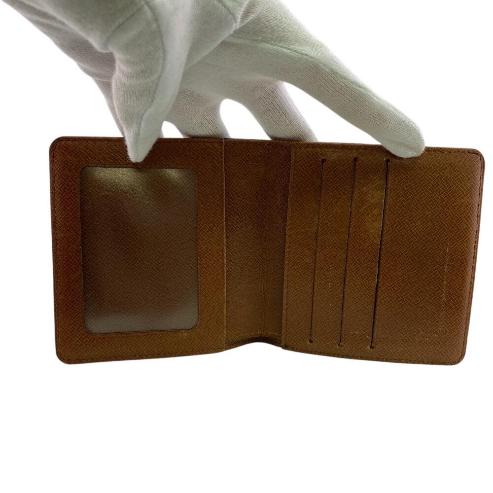 LOUIS VUITTON M60905 Vintage Bifold Wallet, Billfold, Card Case, Pass Case Monogram Monogram Portovie Cult Bleu Bill Compartment Brown Monogram Used