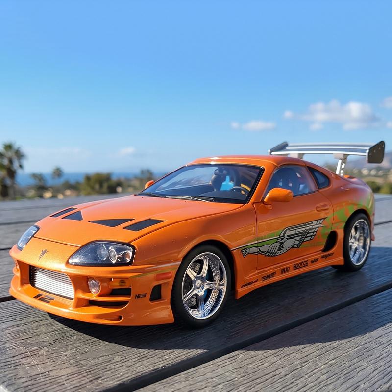 1:24 Scale Supra Bull Demon King A80 Sports Car Alloy Die-Cast Car Model Ornaments Convertible Boy Toy Car Gift