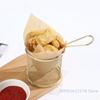 1 Stück Kohlenstoffstahl Frittierkorb Multifunktionaler Mini Pommes Frites Frittierkorb Kreativer Runder Ölgetrennter Frittierkorb